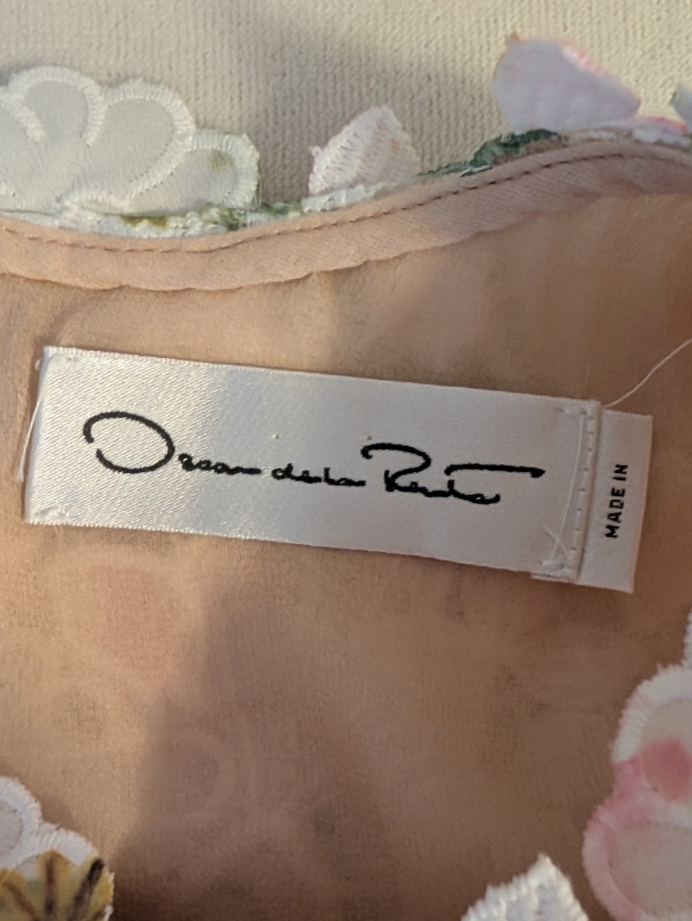 Oscar de la Renta Pink Floral Sleeveless Midi Dress - Picture 5 of 6